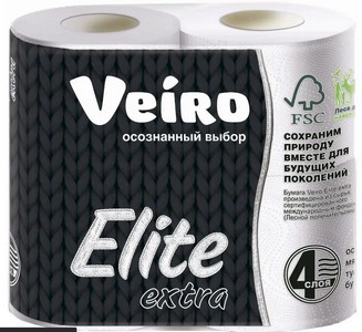Бумага туалетная Veiro Elite Extra 4 слоя 4 рулона.jpg